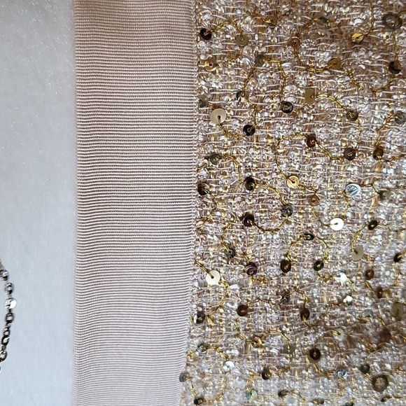 kate spade skirt the rules gold metallic sequined tweed skirt - Picture 3 of 14